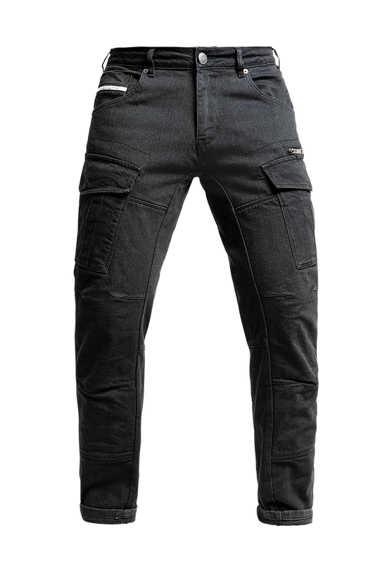 John-Doe-Defender-Mono-Layer-Black-Protective-Trousers-Front-View-Pockets