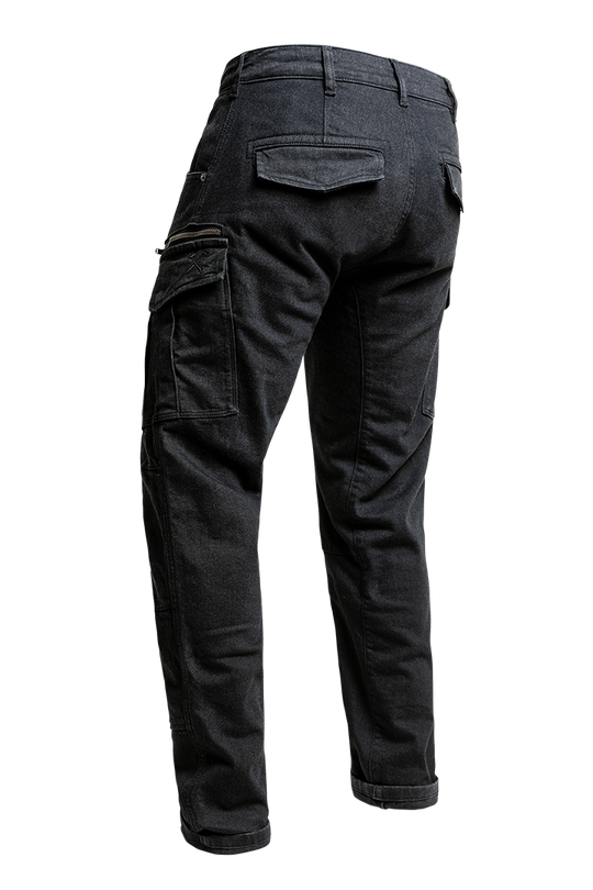 John-Doe-Defender-Mono-Layer-Black-Protective-Trousers-Rear-View-Pockets