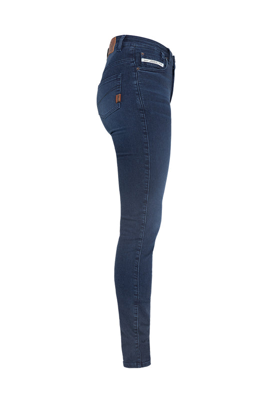 Joe-Doe-Model-Wearing-Ruby-Indigo-Mono-Layer-Jeans-Side-View