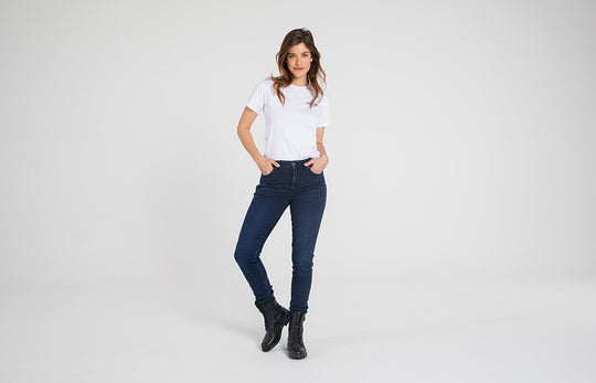 Joe-Doe-Model-Wearing-Ruby-Indigo-Protective-Jeans-Front-View