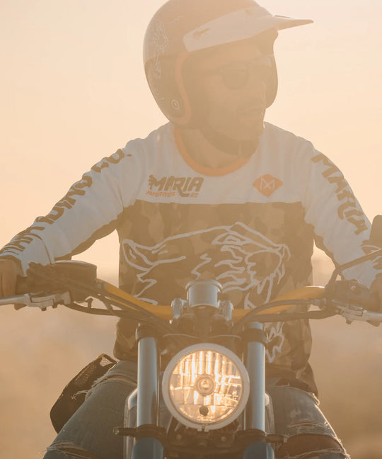 Maria-riding-jersey-jungle-cat-front-rider-on-motorcycle