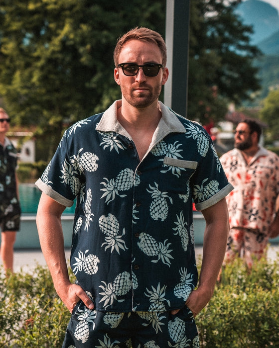 Pike Brothers 1961 Cabana Shirt - Entrega Blue