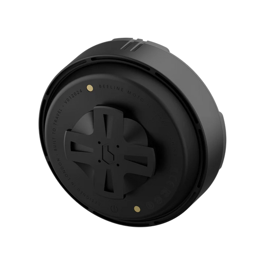 Beeline Moto II rear view showing twist-lock motorcycle mount system