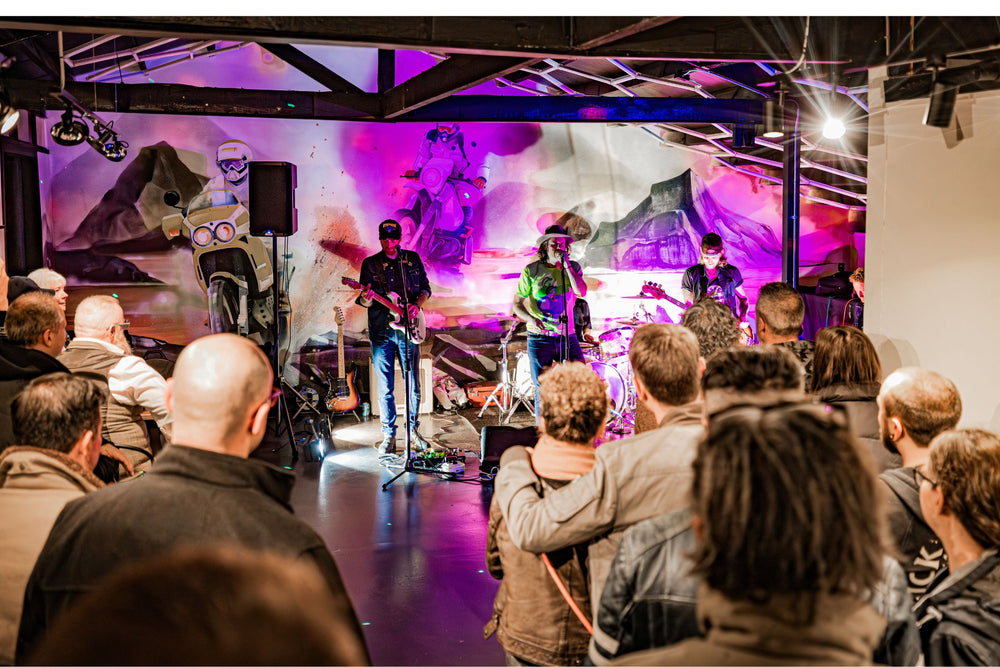 Blues Chapter band performing live at the Machinehead Moto 1 Big Bash event