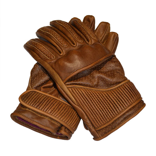 Goldtop - Silk Lined Viceroy Gloves - Waxed Tan