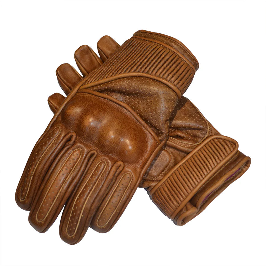 Goldtop - Silk Lined Viceroy Gloves - Waxed Tan