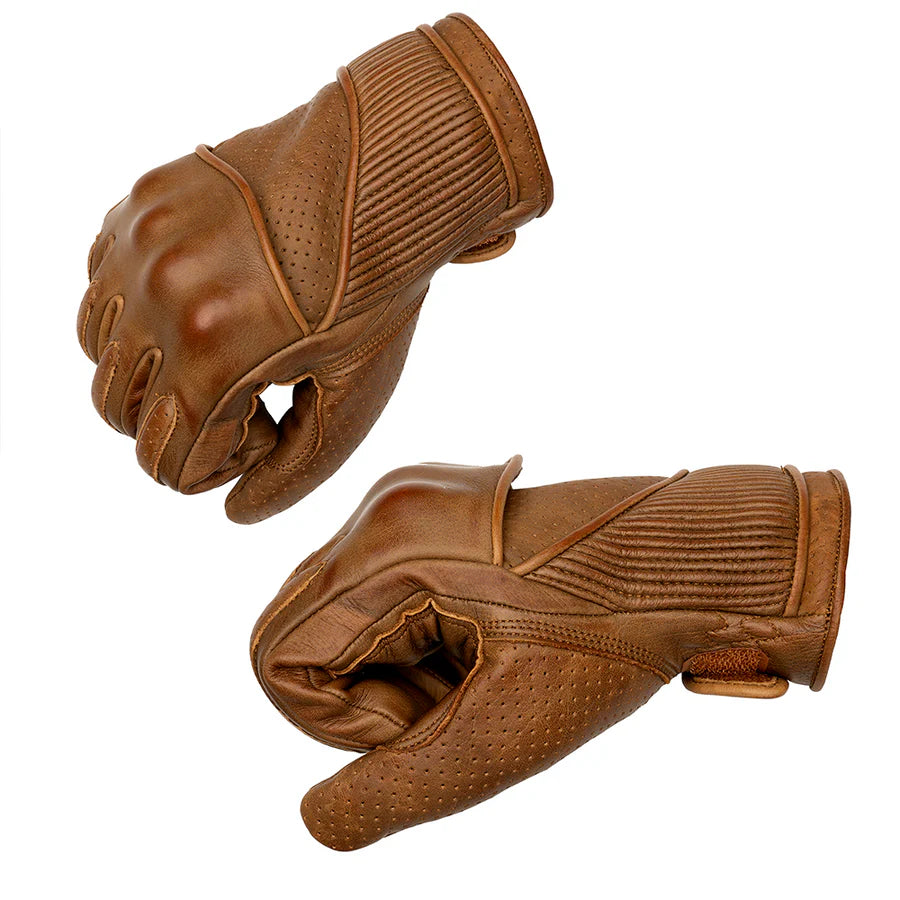 Goldtop - Silk Lined Viceroy Gloves - Waxed Tan