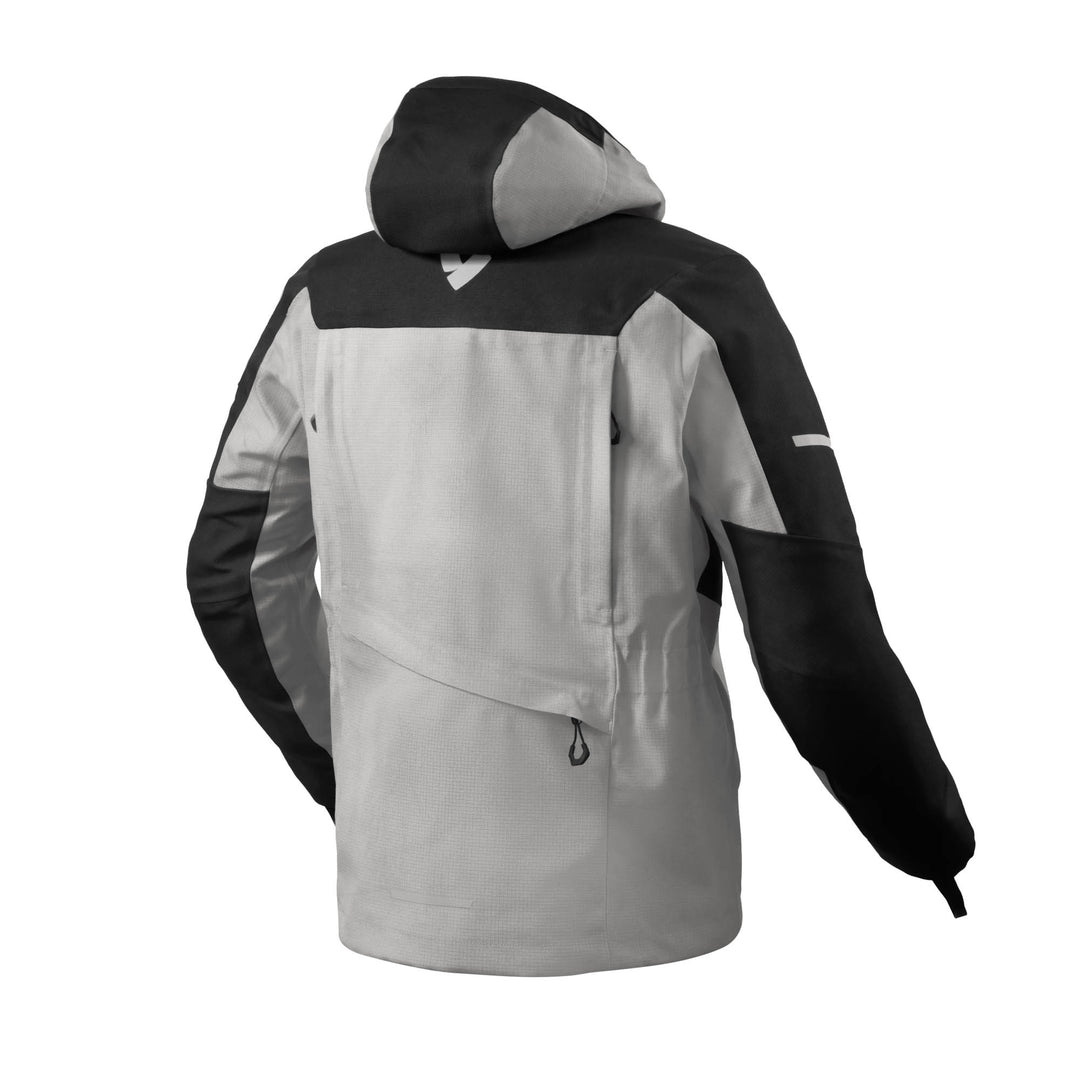 Rear view of REV’IT! Tectonic H2O Jacket, Black-Light grey