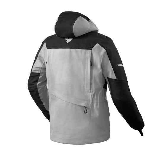 Rear view of REV’IT! Tectonic H2O Jacket, Black-Light grey