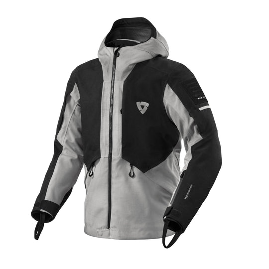 Front view of REV’IT! Tectonic H2O Jacket, Black- Light grey