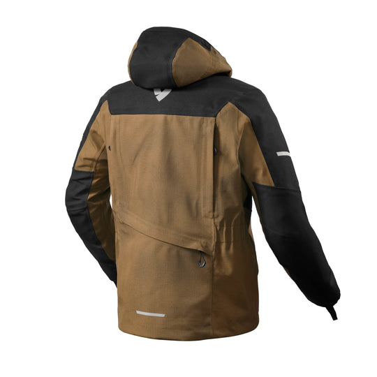 Rear view of REV’IT! Tectonic H2O Jacket, Black-Brown