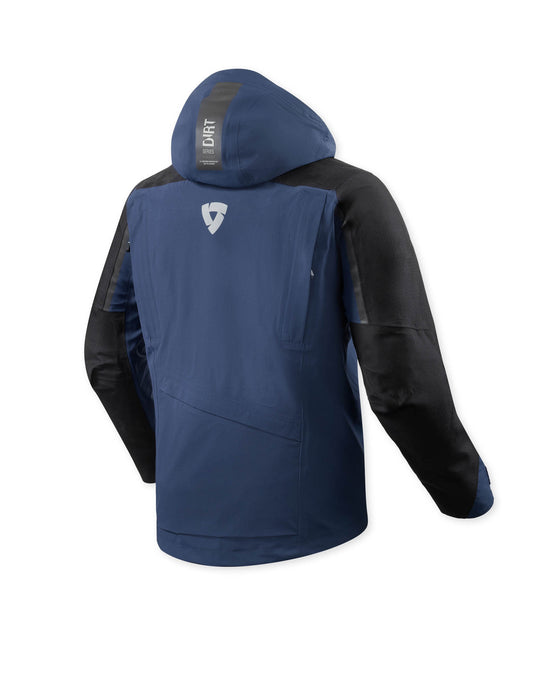 Rear view of REV’IT! Component 3 H2O Jacket, Dark blue-Black