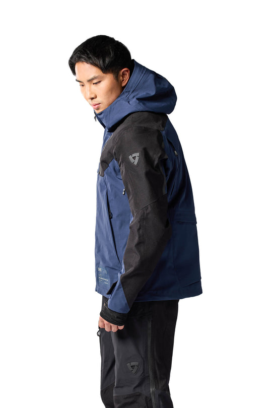 Model wearing REV’IT! Component 3 H2O Jacket, Left side view
