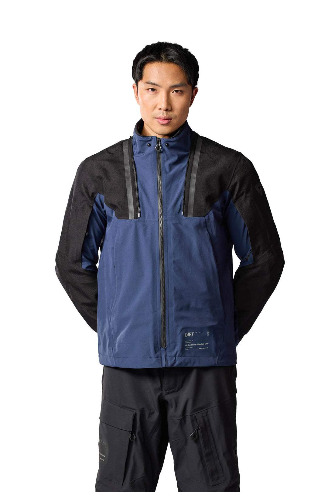 Model wearing REV’IT! Component 3 H2O Jacket, Front view