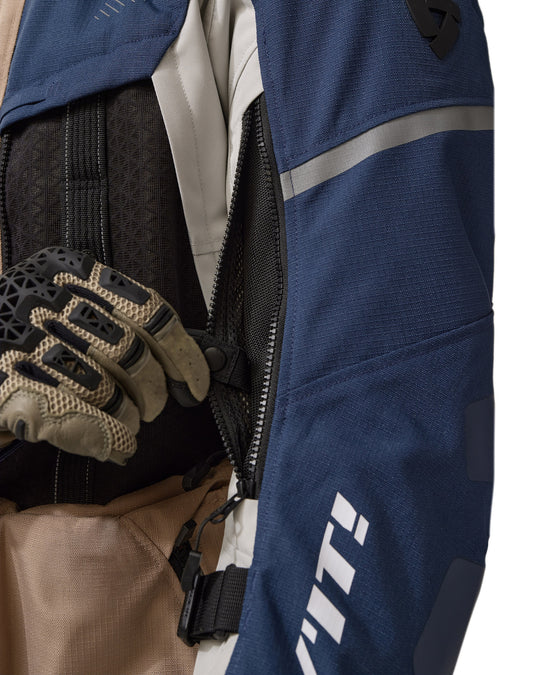 Close-up of ventilation on REV’IT! Sand 5 H2O Jacket, Sand-Blue