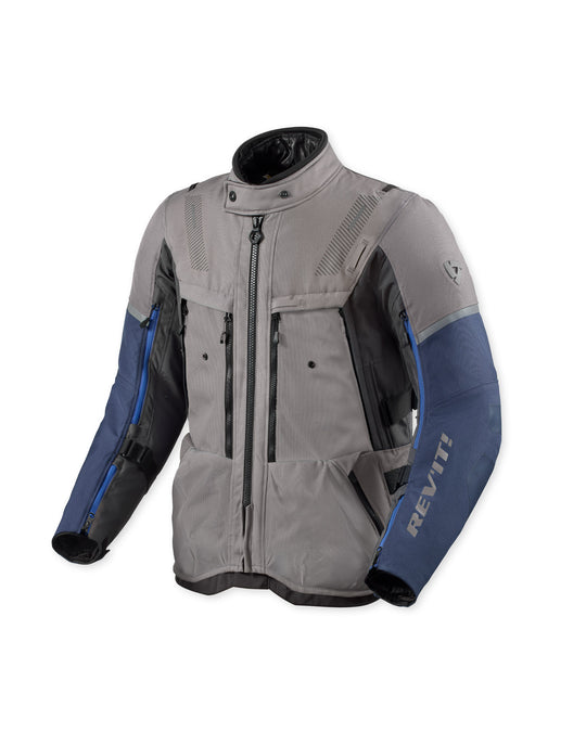 Front view of REV’IT! Sand 5 H2O Jacket, Grey-Dark Grey