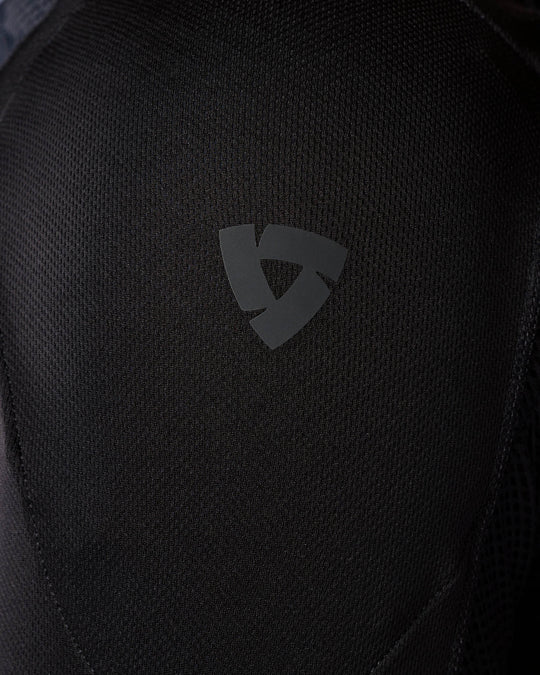 Close-up mod logo on REV’IT! Proteus Protector Jacket
