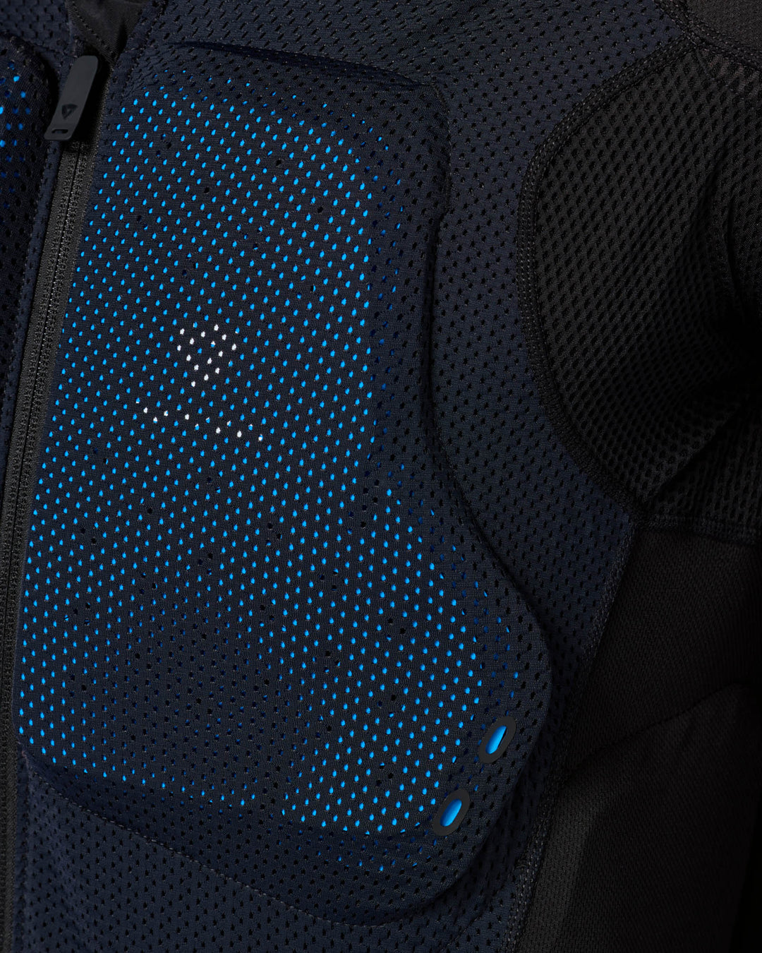 Close-up of chest protection on REV’IT! Proteus Protector Jacket