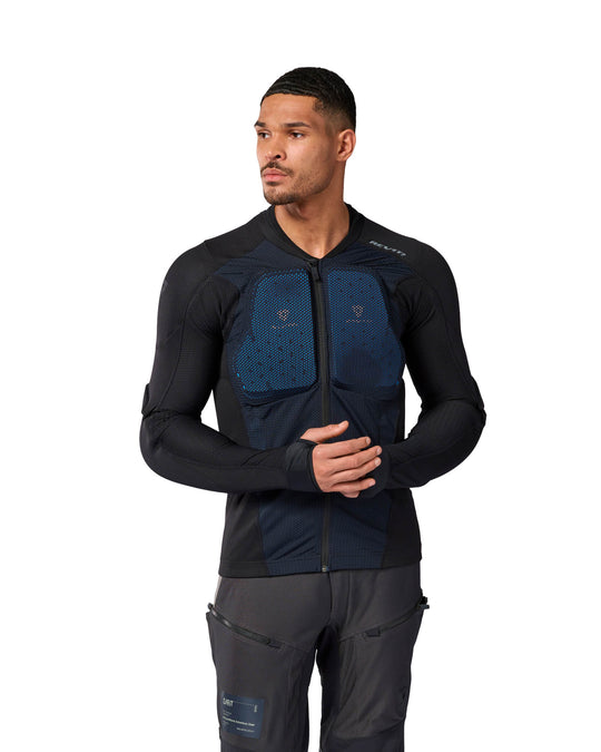 Model wearing REV’IT! Proteus Protector Jacket, front view
