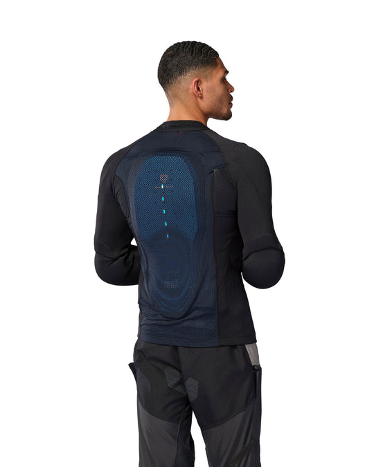 Model wearing REV’IT! Proteus Protector Jacket, rear view