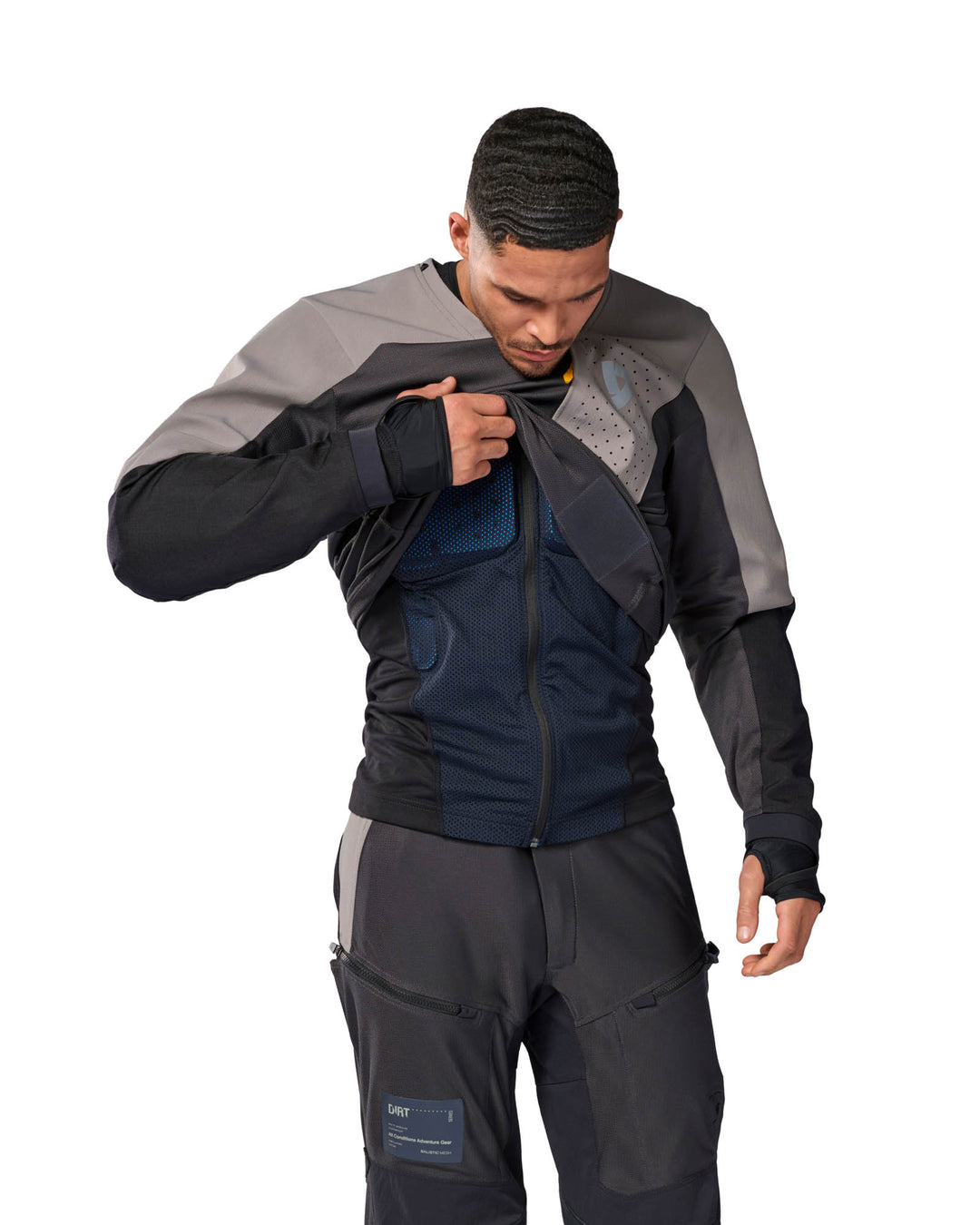 Model wearing REV’IT! Proteus Protector Jacket