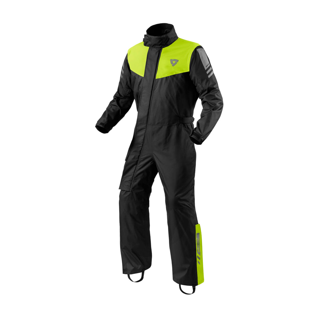 Front view of REV’IT! Acid 4 H2O Rain Pants, Neon Yellow