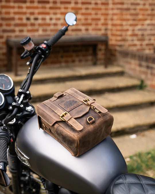 Goldtop Leather Tank Bag in Tobacco