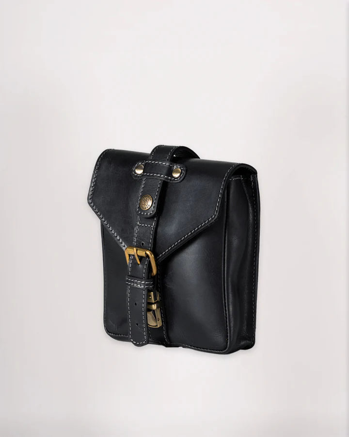 Goldtop - Leather Tank Bag - Small - Black (Veg Tanned)