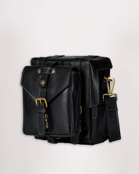 Goldtop - Leather Tank Bag - Small - Black (Veg Tanned)