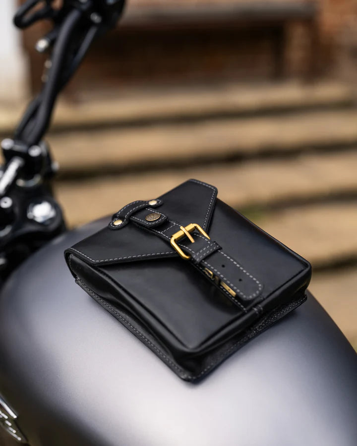 Goldtop - Leather Tank Bag - Small - Black (Veg Tanned)