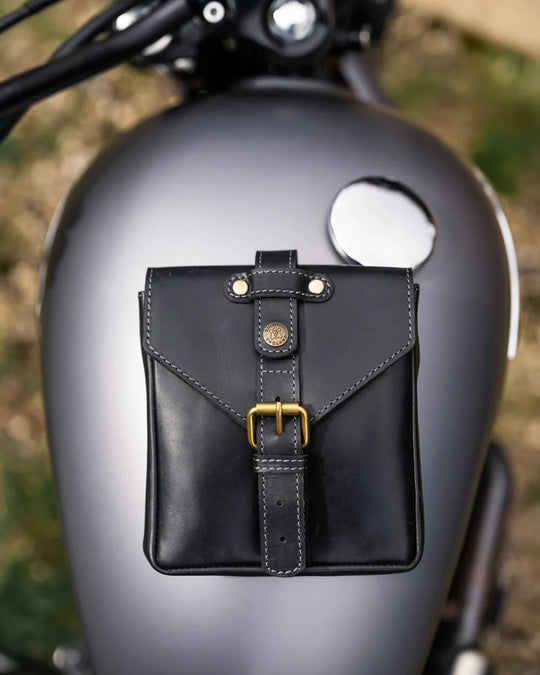 Goldtop - Leather Tank Bag - Small - Black (Veg Tanned)