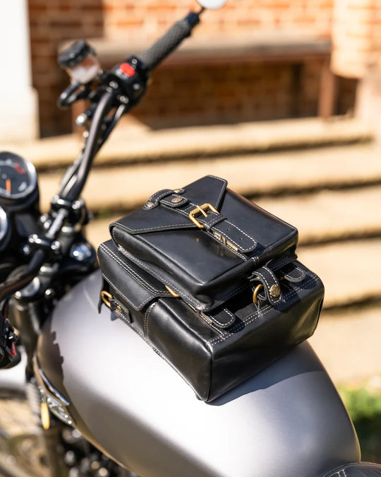 Goldtop - Leather Tank Bag - Small - Black (Veg Tanned)