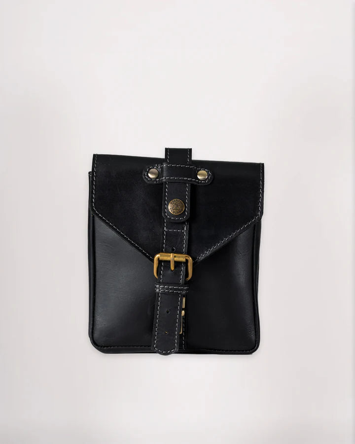 Goldtop - Leather Tank Bag - Small - Black (Veg Tanned)