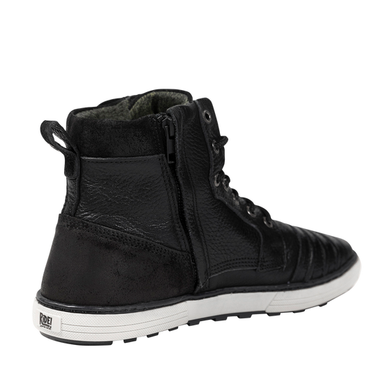 John-Doe-Logo-Shifter-Right-Boot-Rear-View-Black-Leather-Side-Zip