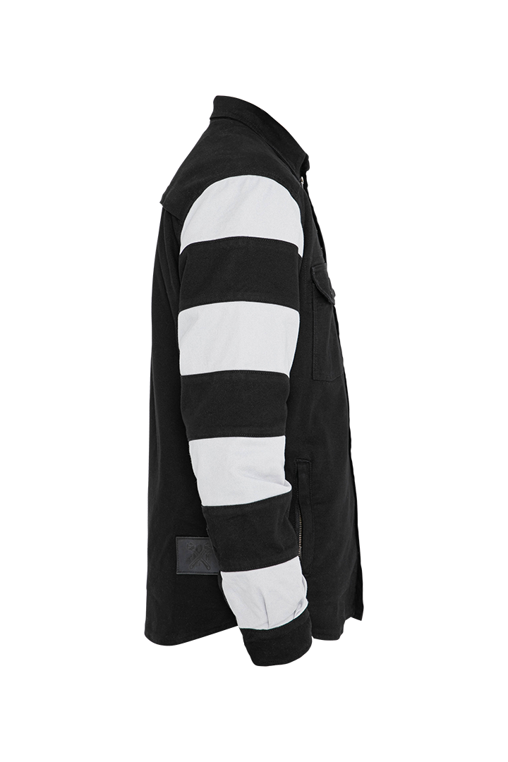 John-Doe-Prison-XTM-Motoshirt-Black-White-Striped-Sleeve-Side-View