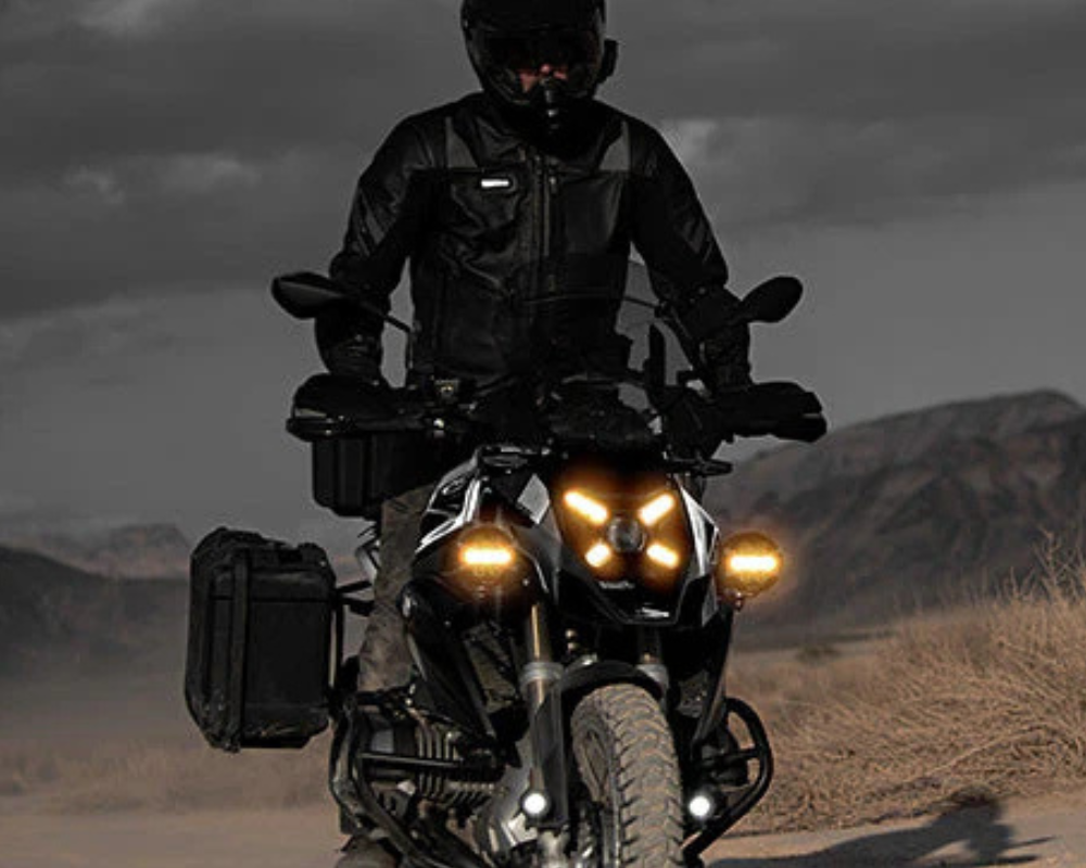 Motorcycle lighting system installation with auxiliary controls