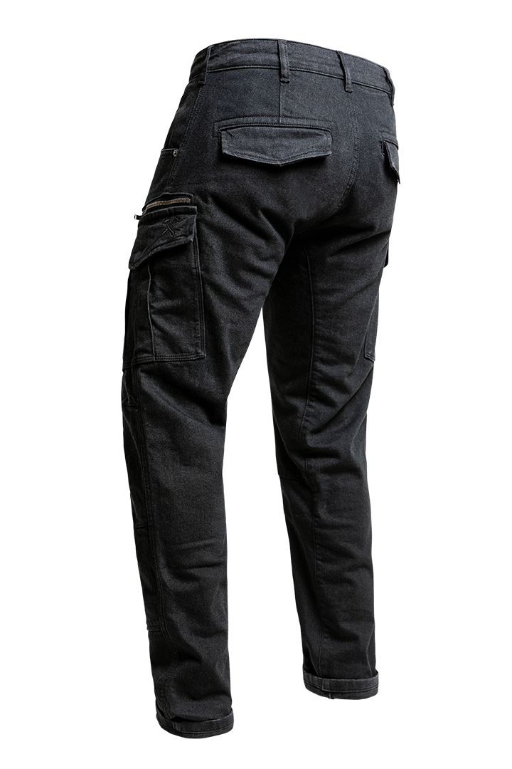 John-Doe-Defender-Mono-Layer-Black-Protective-Trousers-Rear-View-Pockets