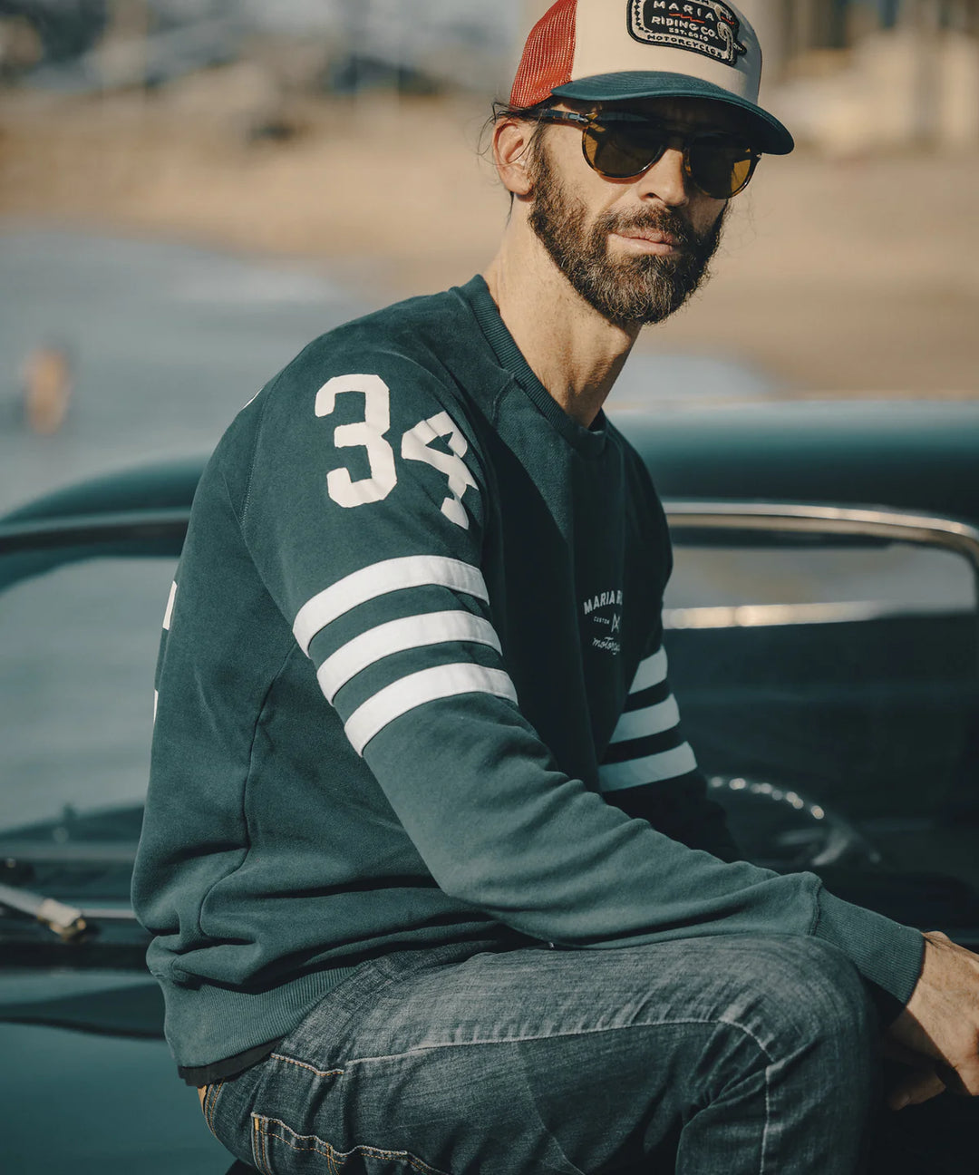 Maria Riding Petrol Blue SPADES Sweatshirt