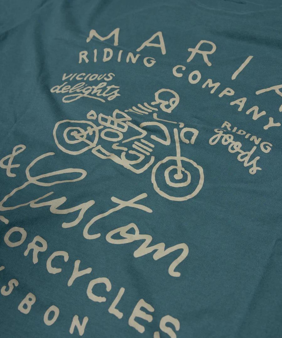  Riding Vicious Petrol Green Tee