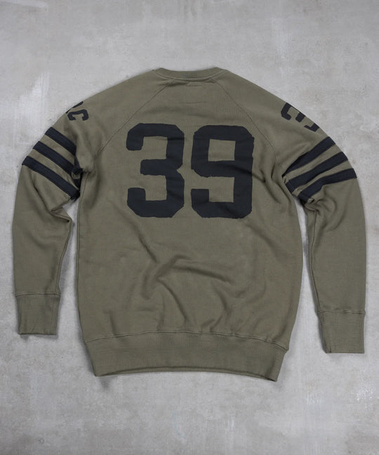 Maria-riding-spades-sweatshirt-army-green-back