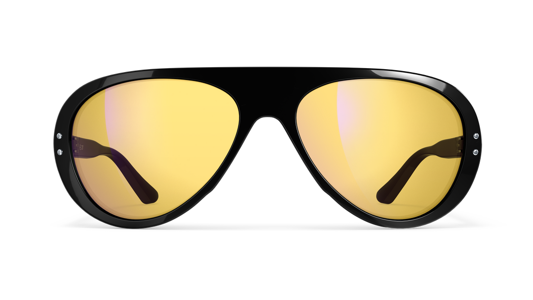 Vallon Moto Aviators - Black & Yellow