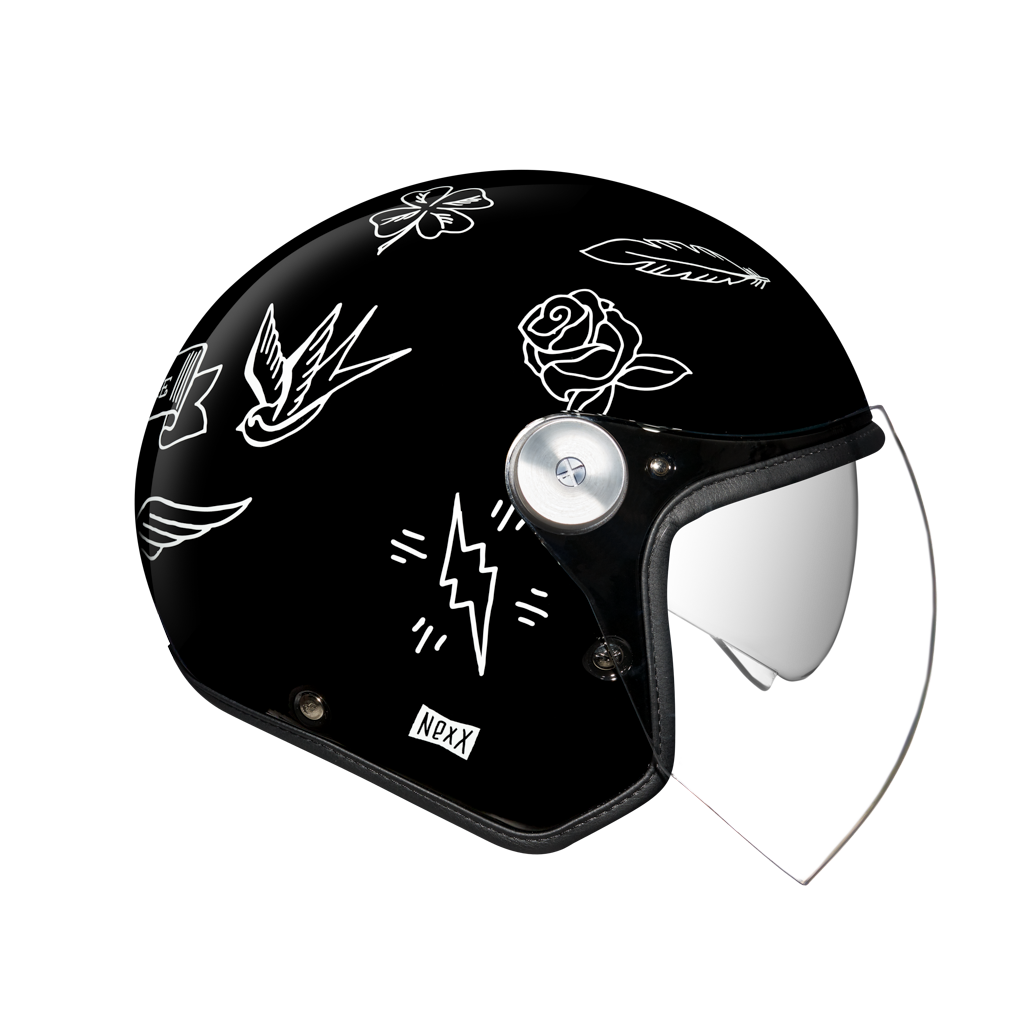 NEXX X.G30 TATTOO BLACK WHITE