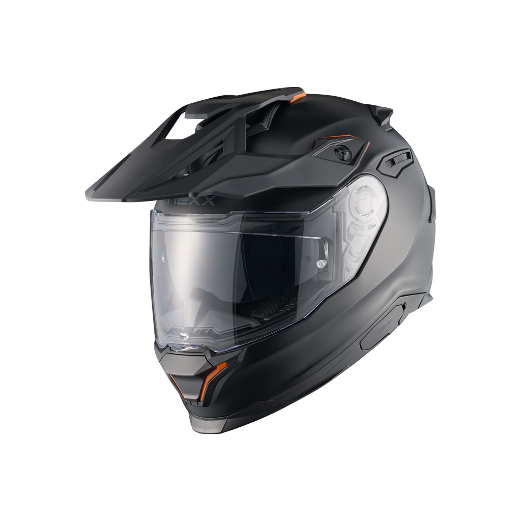 Front left view of Nexx Y.TRAVL Plain Helmet - Black 