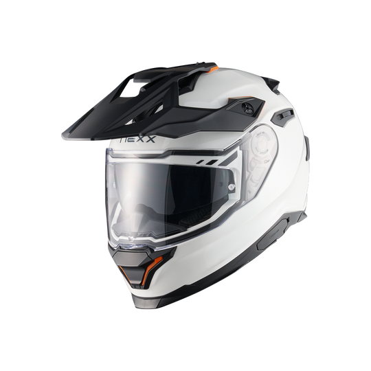 Front left view of Nexx Y.TRAVL Plain Helmet -  White