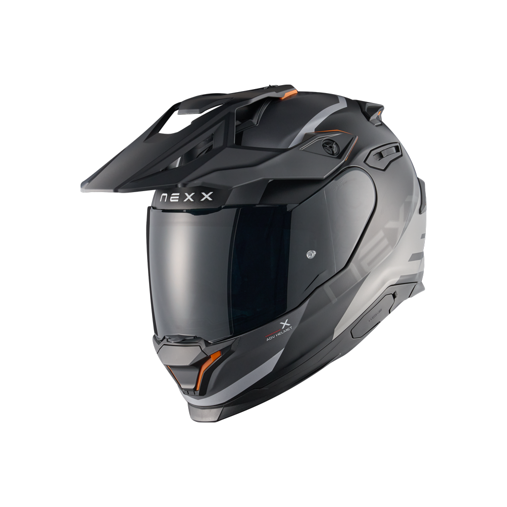 Front left view of Nexx Y.TRAVL Quest Helmet - Black Grey