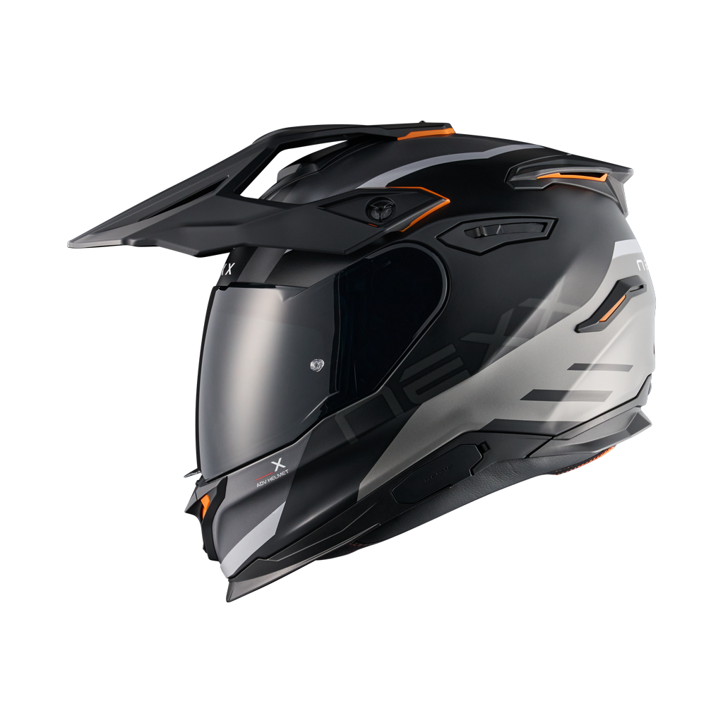 Left side view of Nexx Y.TRAVL Quest Helmet - Black Grey