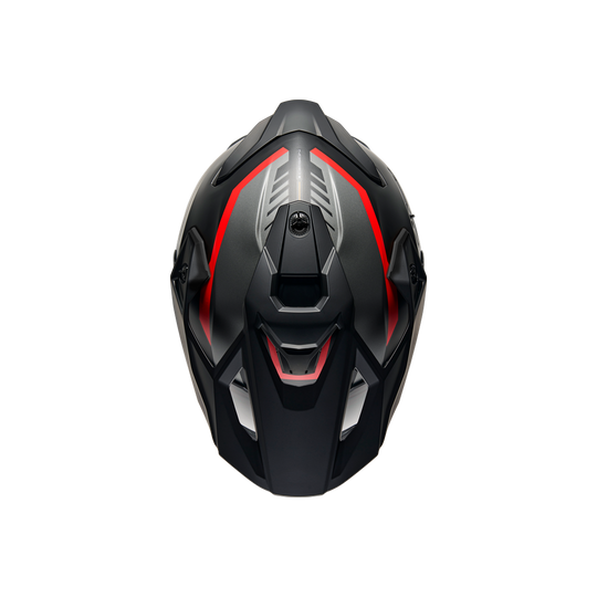 Top view of Nexx Y.TRAVL Quest Helmet. - Black Grey