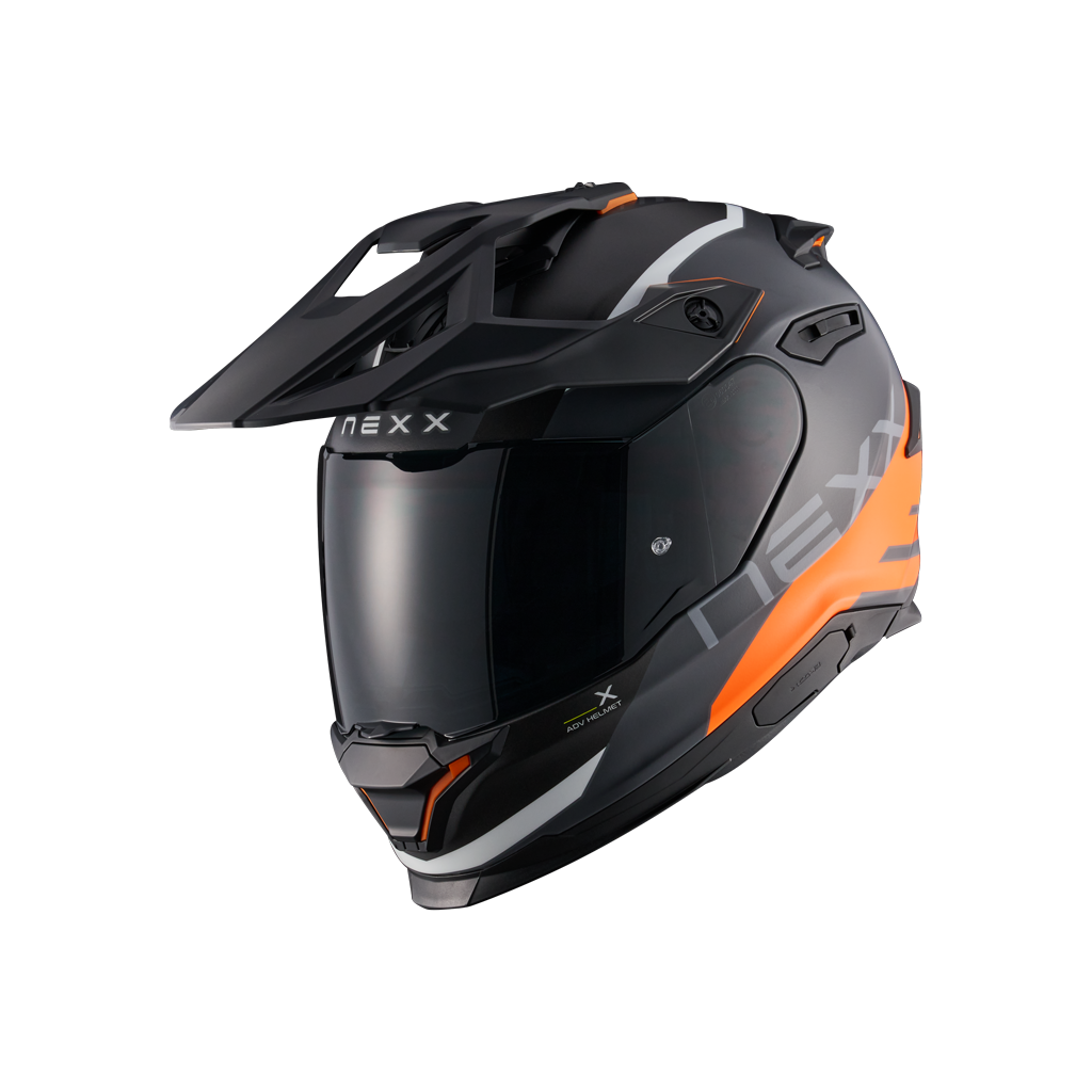 Front left view of Nexx Y.TRAVL Quest Helmet - Orange