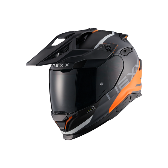 Front left view of Nexx Y.TRAVL Quest Helmet - Orange