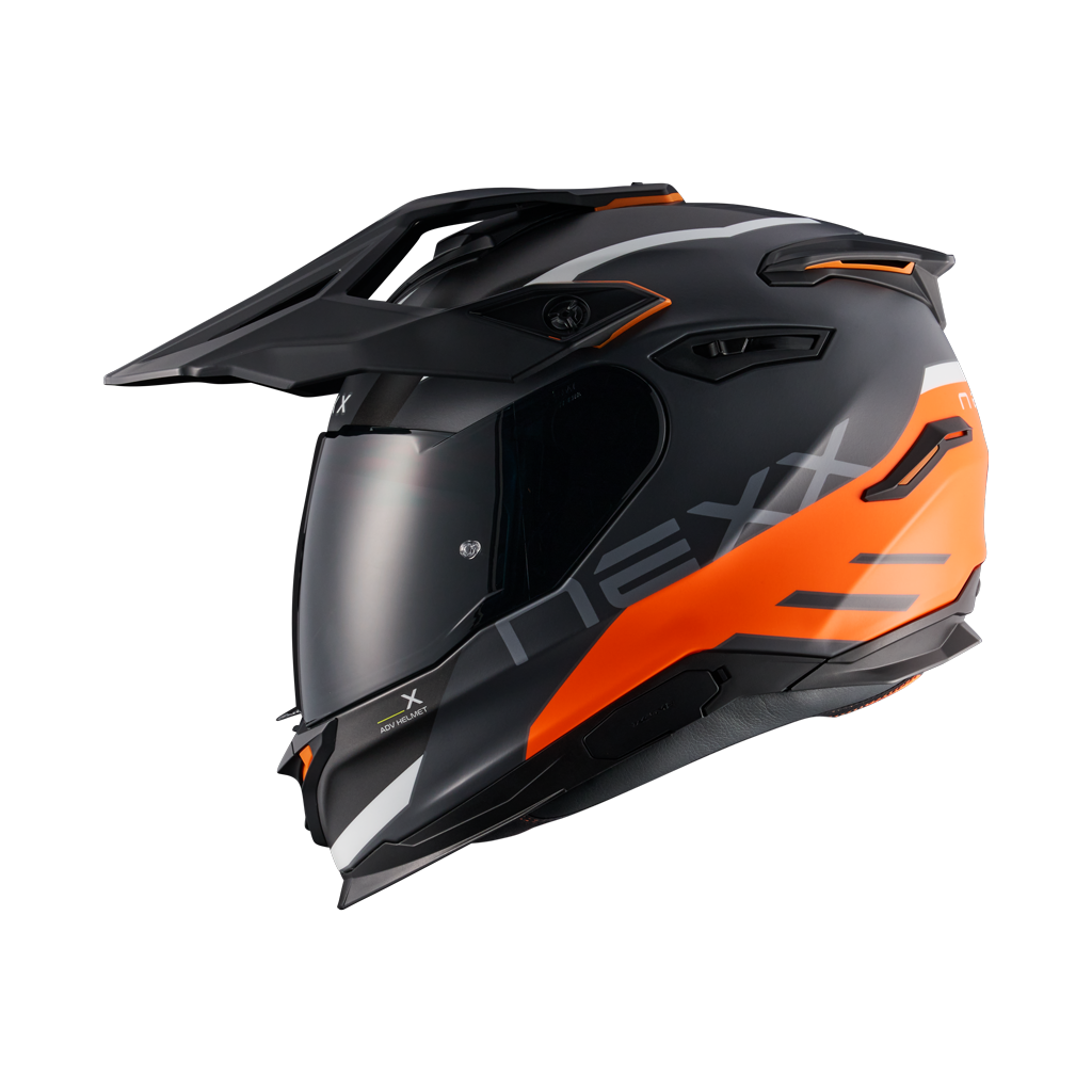 Left side view of Nexx Y.TRAVL Quest Helmet - Orange
